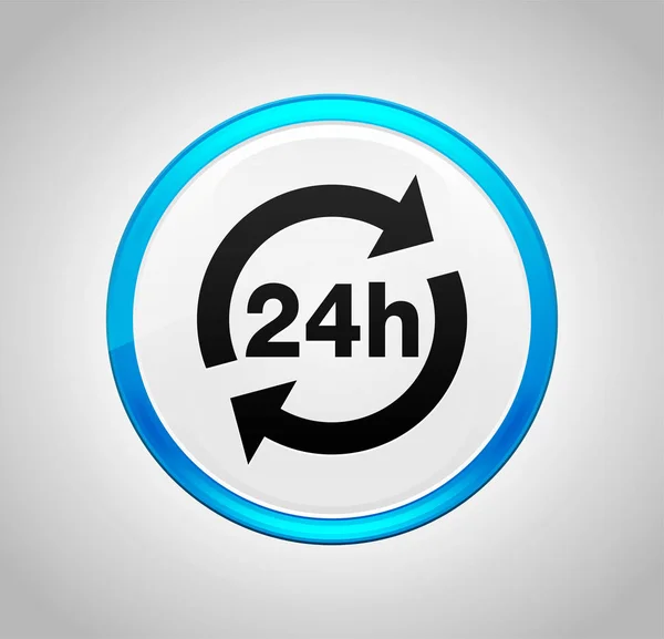 24 hours update icon round blue push button — Stock Photo, Image