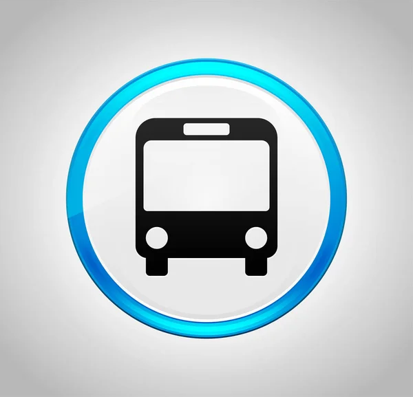 Bus-Symbol rund blauer Knopf — Stockfoto