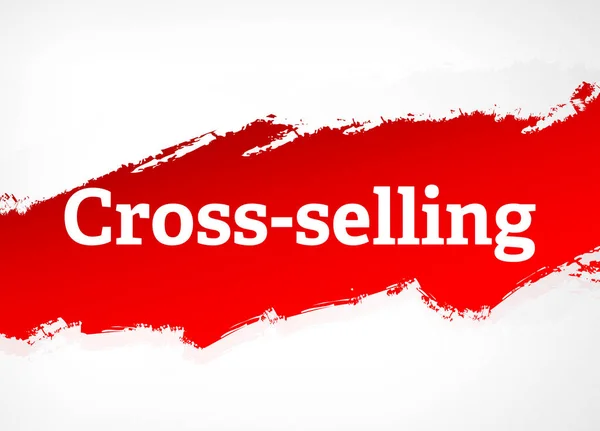 Korsförsäljning röd pensel abstrakt bakgrund illustration — Stockfoto