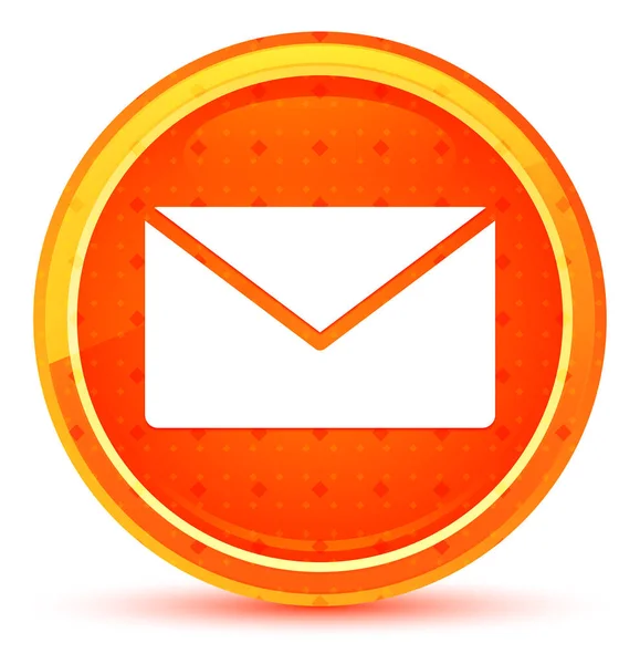 Εικονίδιο ηλεκτρονικού ταχυδρομείου φυσικό πορτοκαλί στρογγυλό κουμπί — Φωτογραφία Αρχείου