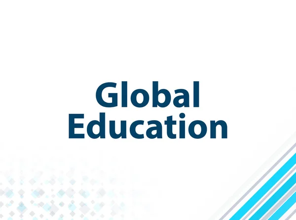 Глобальна освіта Сучасний плоский дизайн Синій абстрактний фон — стокове фото
