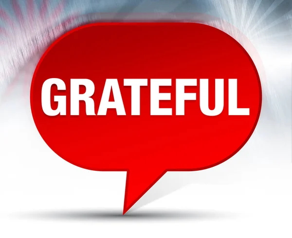 Grateful Red Bubble Background — Stock Photo, Image