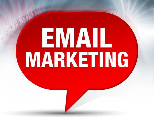 Email Marketing sfondo bolla rossa — Foto Stock