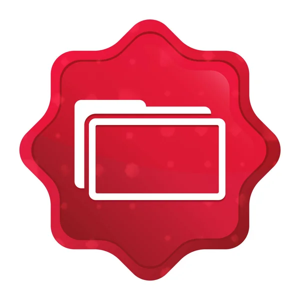 Folder icon misty rose red starburst sticker button