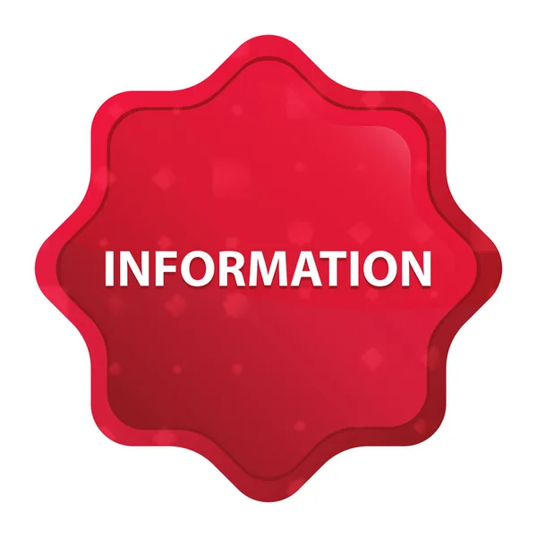 Informazioni nebbioso rosa rosso starburst pulsante adesivo — Foto Stock