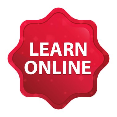 Online sisli gül red starburst etiket düğmesi öğrenin