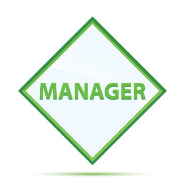 Yönetici modern soyut yeşil elmas düğme