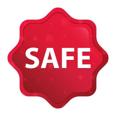 Güvenli sisli gül red starburst etiket düğmesi