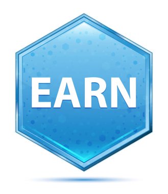 Kristal mavi altıgen düğmesini kazanın