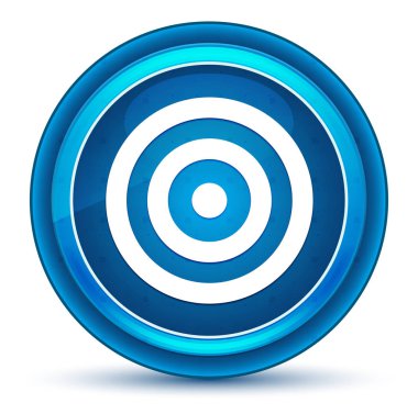 Hedef simgesi göz küresi mavi yuvarlak düğme
