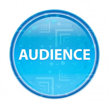 Seyirci çiçek mavi yuvarlak düğme