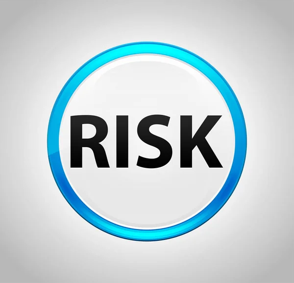 Risk Round Blue Push Button — Stock Photo, Image