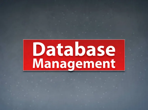 Database Management Red Banner Abstract Background