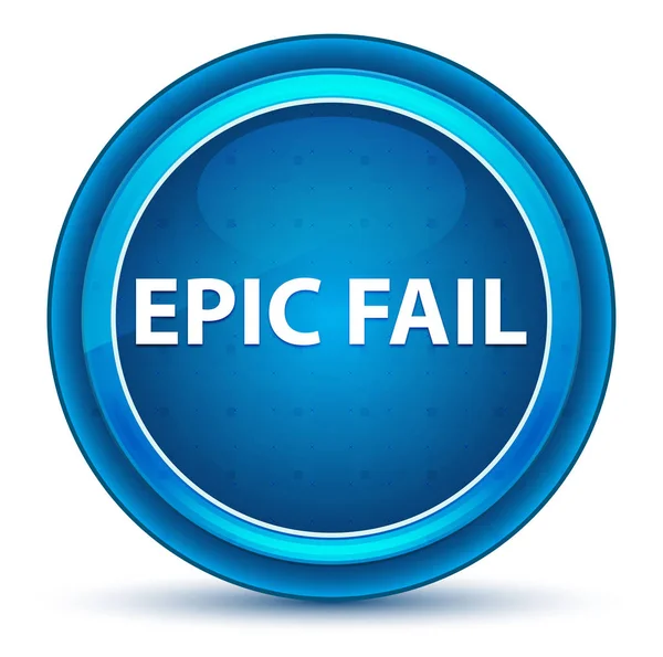 Epic Fail Eyeball blå runda knappen — Stockfoto