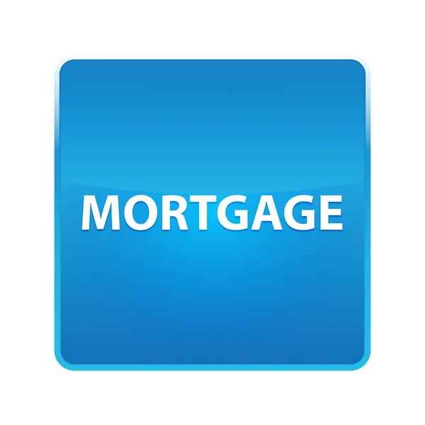 Mortgage shiny blue square button — Stock Photo, Image