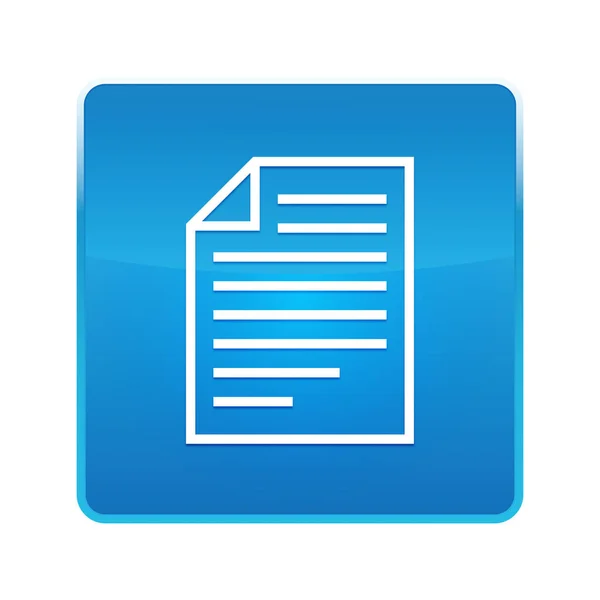 Icona della pagina pulsante quadrato blu lucido — Foto Stock