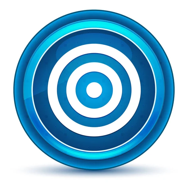 Целевая синяя круглая кнопка — стоковое фото