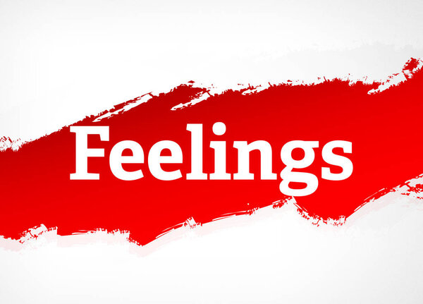 Feelings Red Brush Abstract Background Illustration