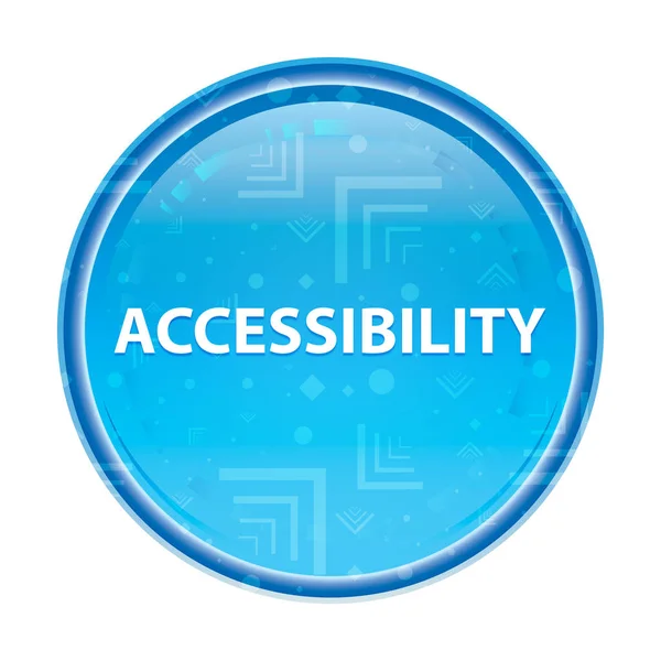 Accessibility floral blue round button — Stock Photo, Image