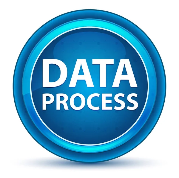 Data Process Eyeball Blue Round Button — Stock Photo, Image