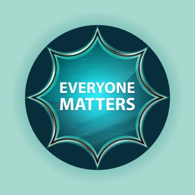 Herkes Matters büyülü camsı güneş patlaması mavi düğme gökyüzü mavi ba