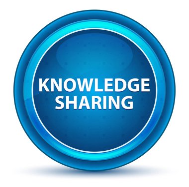 Bilgi Paylaşımı Eyeball Mavi Yuvarlak Düğme