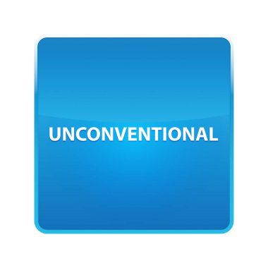 Sıradışı parlak mavi kare düğme