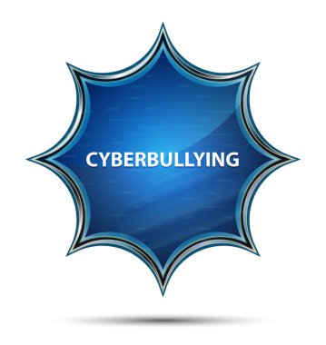 Cyberbullying büyülü camsı güneş patlaması mavi düğme