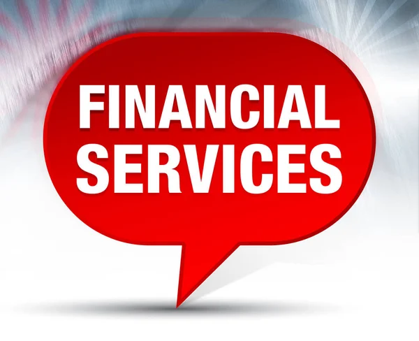 Financial Services Red Bubble Background — Stock Photo, Image