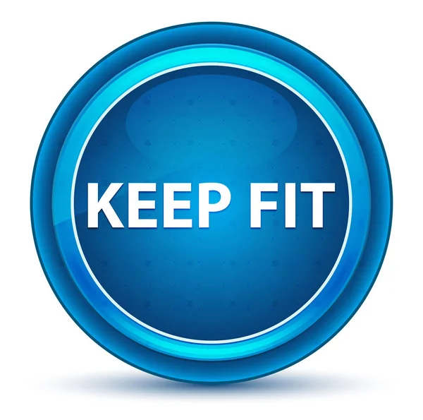 Keep fit Eyeball blauwe ronde knop — Stockfoto