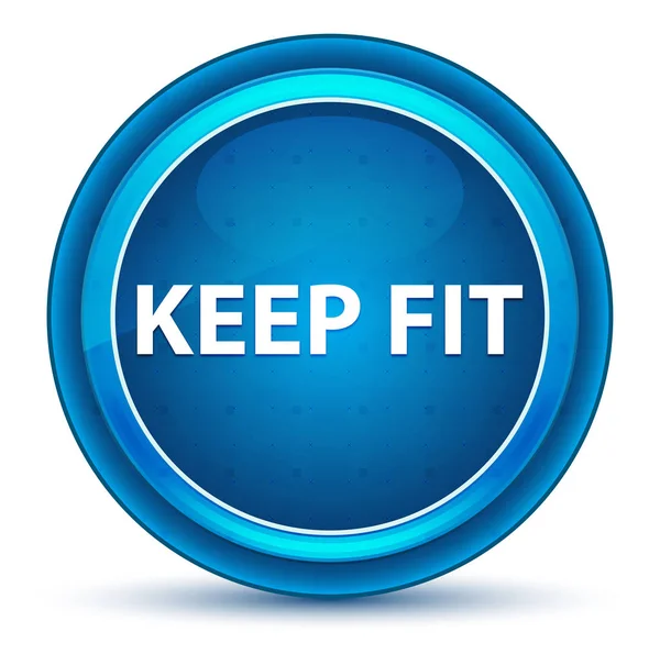 Keep Fit Eyeball Blue Round Button