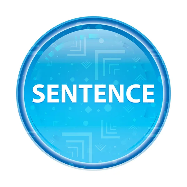 Sentence floral blue round button — Stock Photo, Image