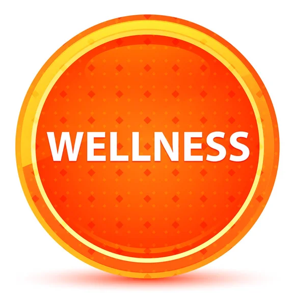 Wellness Natural Orange Round Button — Stock Photo, Image