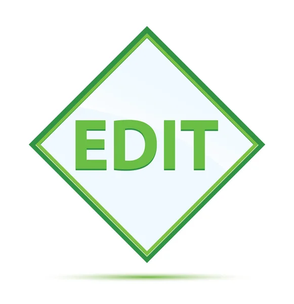 Editar botón de diamante verde abstracto moderno — Foto de Stock