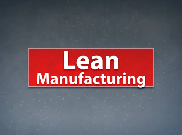 Lean Manufacturing Red Banner Abstract Background