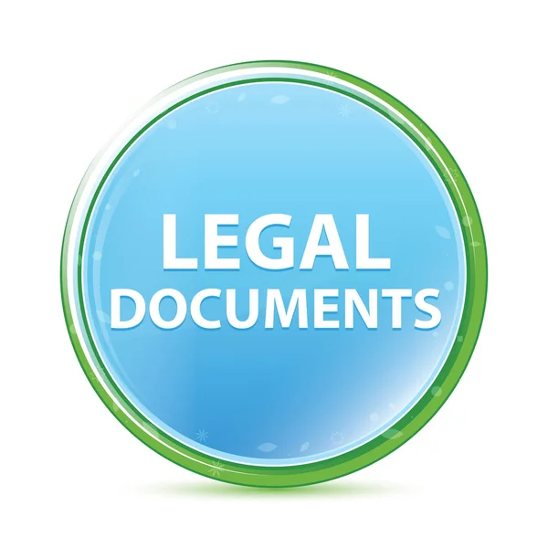 Legal Documents natural aqua cyan blue round button — Stock Photo, Image