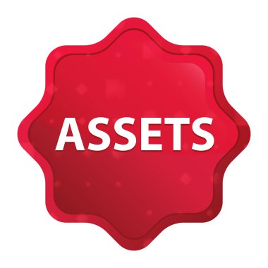 Varlıklar sisli gül red starburst etiket düğmesi