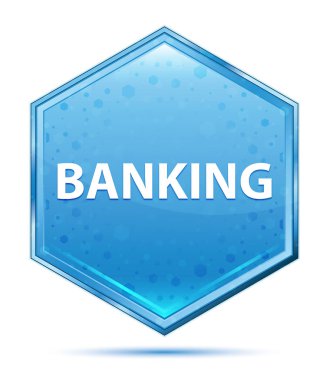 Bankacılık kristal mavi altıgen düğmesi