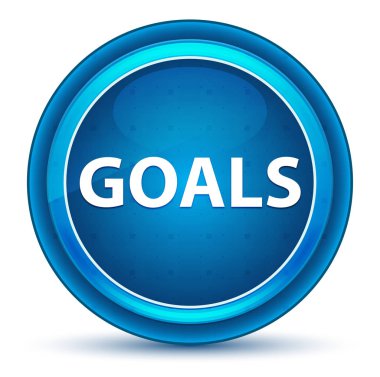 Gol Eyeball Mavi Yuvarlak Düğme