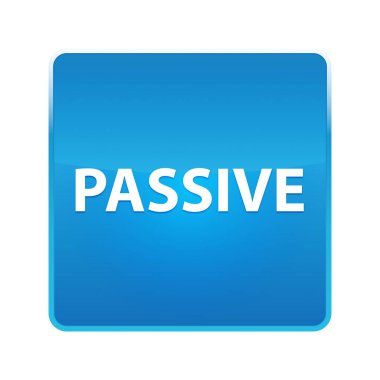 Pasif parlak mavi kare düğme