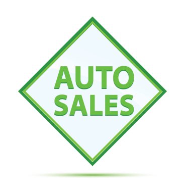 Oto Satış modern soyut yeşil elmas düğmesi