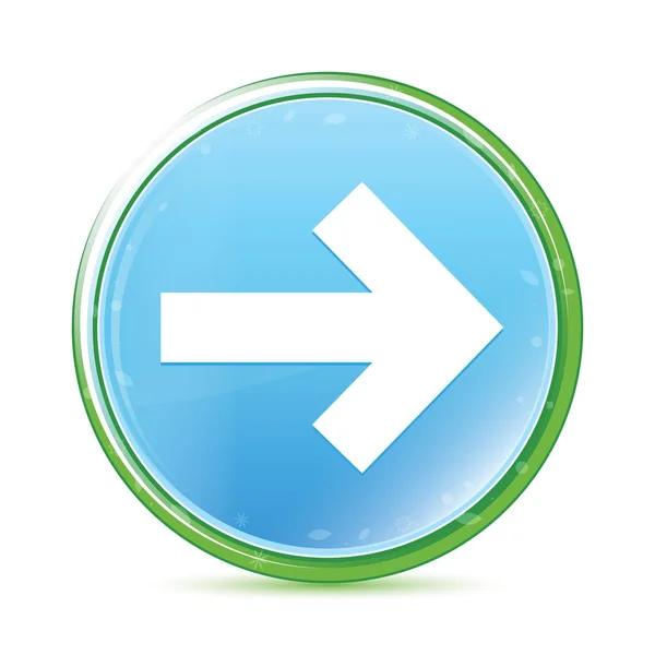 Next arrow icon natural aqua cyan blue round button — Stock Photo, Image