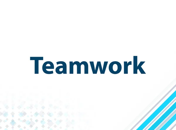 Teamwork Modern Flat Design Blue Abstract Background — Stock Photo, Image