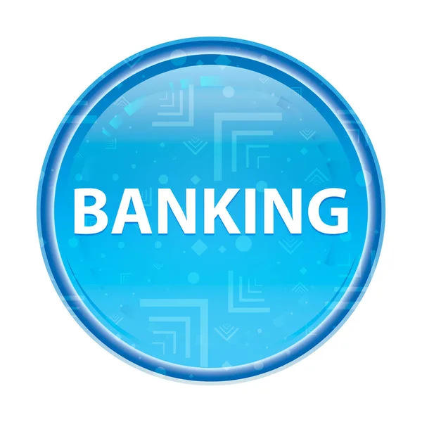 Bancario floreale blu pulsante rotondo — Foto Stock