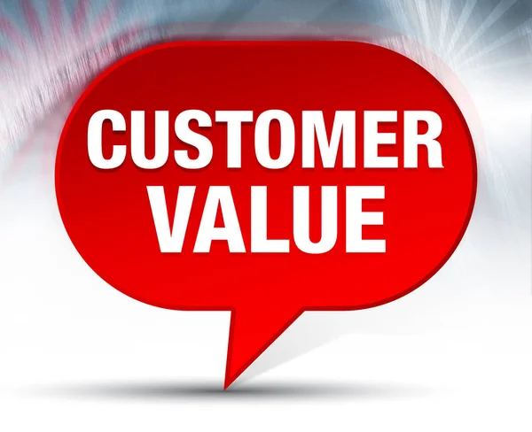 Customer Value Red Bubble Background