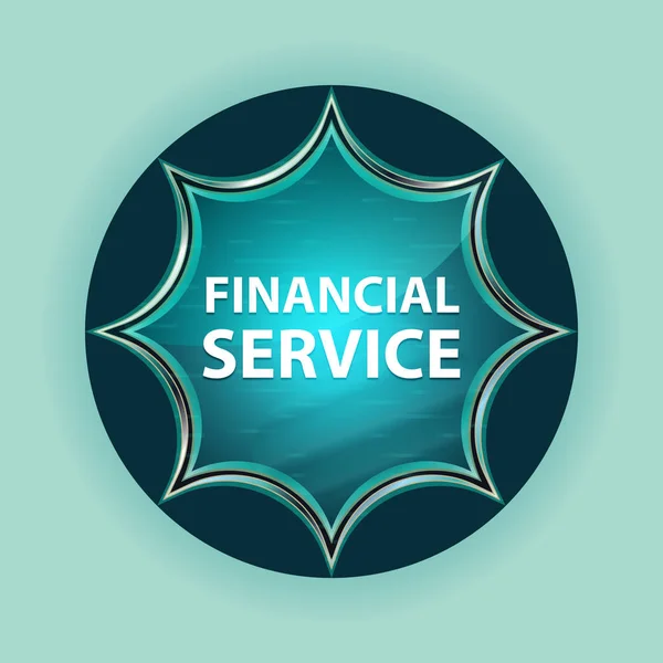 Financial Service büyülü camsı güneş patlaması mavi düğme gökyüzü mavi b — Stok fotoğraf