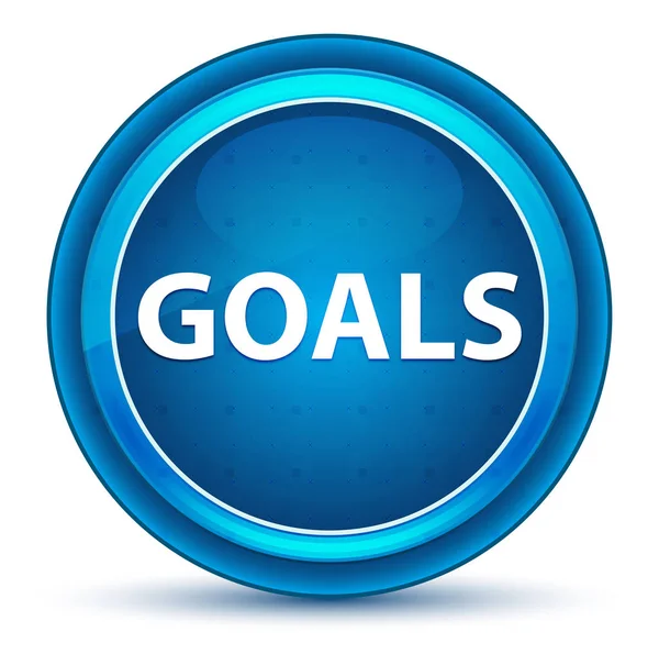 Goals Eyeball Blue Round Button — Stock Photo, Image