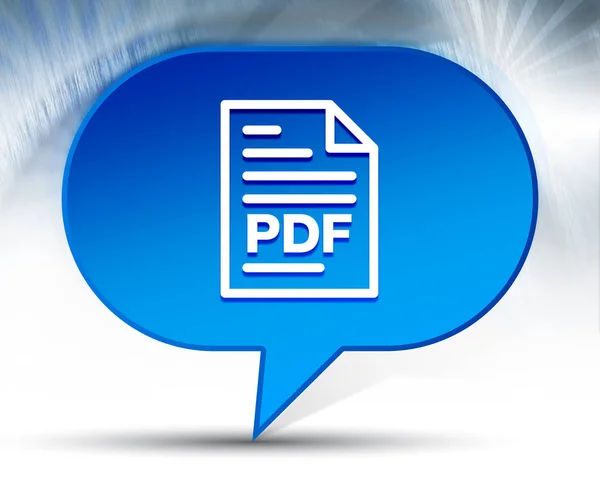 Иконка страницы документа PDF синий пузырь фона — стоковое фото