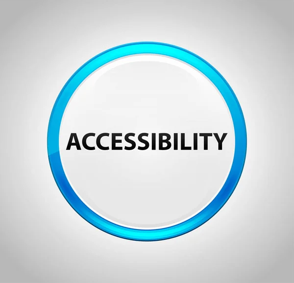 Accessibility Round Blue Push Button — Stock Photo, Image
