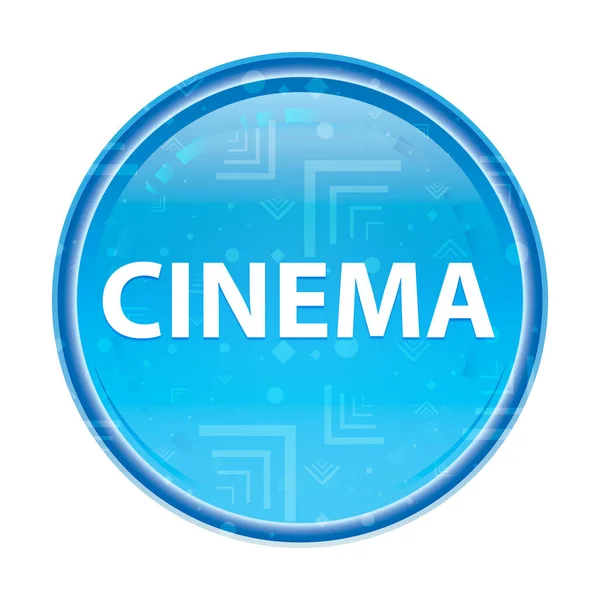 Cinema floral blue round button — Stock Photo, Image